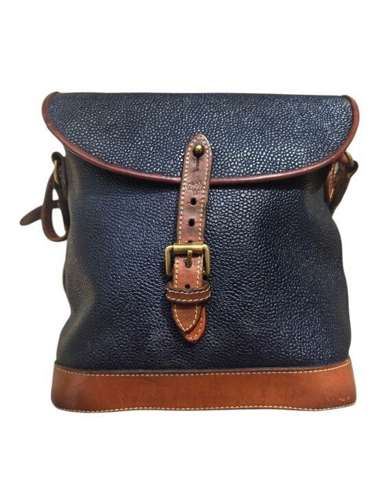 Mulberry Handbags - Vintage Mulberry Crossbody Bag Black Scotchgrain Leather Brown Trim